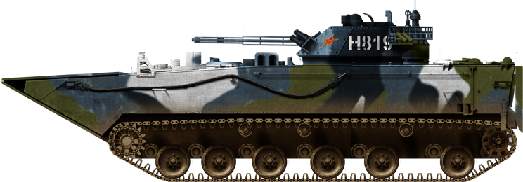 ZBD 05 light tank in marine digital camouflage