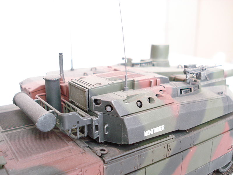Model kit rear turret closeup details - GALIX active combat system