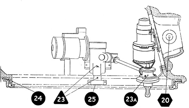 diagram of the Turret traverse mechanism of the AC I