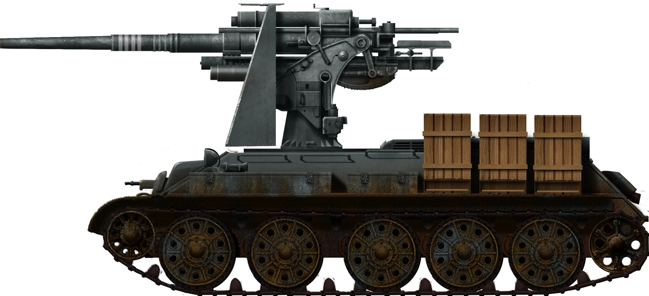 Tanks Encyclopedia’s own rendition of the T-34(r) mit 8.8cm Flak. 
