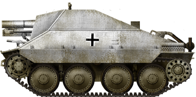 Fictional white washed livery of a 15 cm s.I.G 33/2 (Sf) auf Jagdpanzer 38(t)