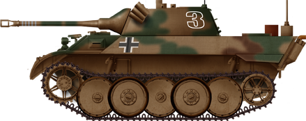 A Gefechtsaufklärer Leopard in a fictional livery, as it might have appeared, had it gone into service in 1944