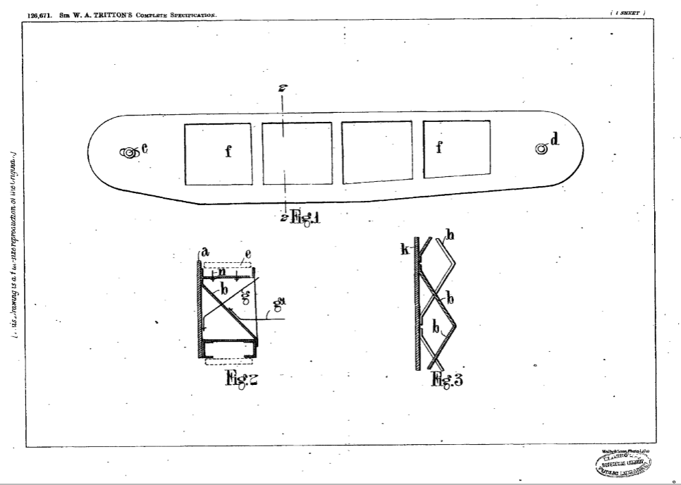 Images: Patent GB126,671 filed 2nd of February 1917 
