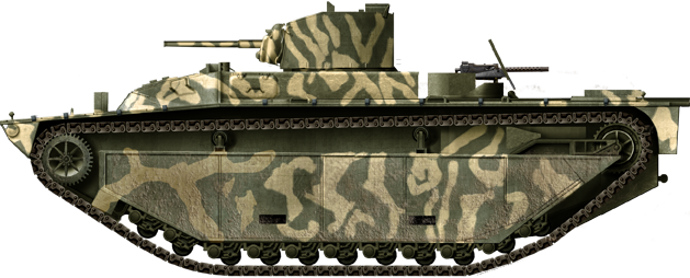 LVT(A)-1 in a camouflaged livery