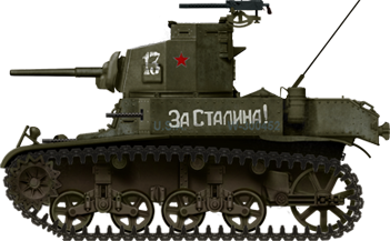 Russian Lend-Lease M3 Stuart in 1942.