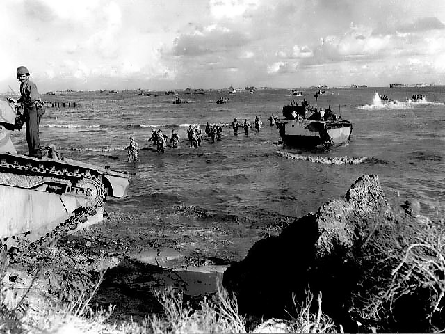 LVT-4s and others at Tinian