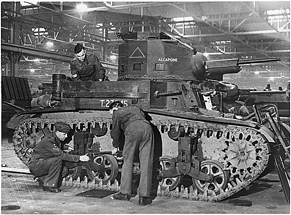 M2A4 light tanks being prepared for delivery in Great Britain. The M2A4 saw action in the desert with British Forces and the Philippines and Guadalcanal.