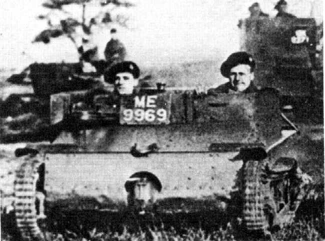 Carden Loyd Mark IV in 1926. This was its first two-man tankette. The Polish TK was closely based on such model