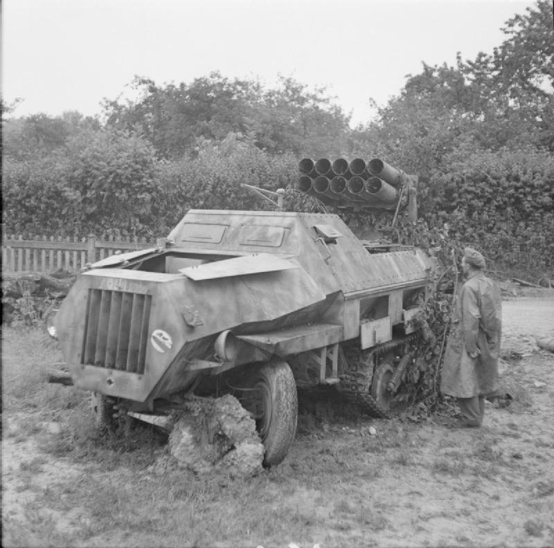 Panzerwerfer captured by British troops