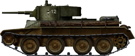 BT-7-1 or model 1935, with the T-26 model 1933 turret and extra protection, 1941