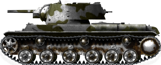KV-1B, Leningrad sector, winter 1941/42. The winter camouflage is another variation with omitted spots to create an alternative pattern. 