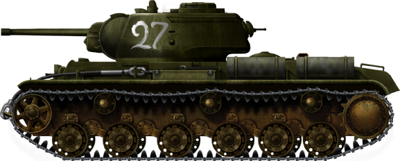 KV-1S model 1942 with spoked wheels, unknown unit, Central front, fall 1942.