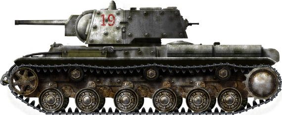 KV-1 model 1941 s ekranami (up-armored), unknown unit, Leningrad sector, winter 1942.